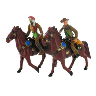 VAQUEROS E INDIOS A CABALLO (8 uds.)
