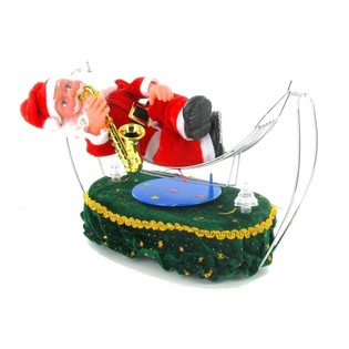 PAPÁ NOEL CON SAXOFÓN EN HAMACA (2 uds.)