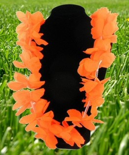 COLLAR HAWAIANO NARANJA F&Uacute;TBOL HOLANDA (12 uds.)