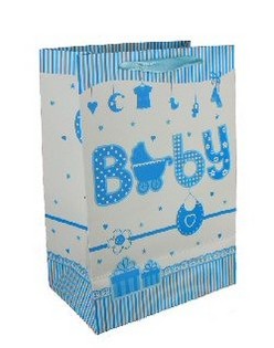 Bolsa de Regalo de Nacimiento - Azul Bebé (12 uds.)