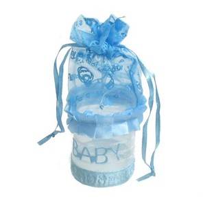 EMBALAJE DE REGALO PARA NACIMIENTO - AZUL BEB&Eacute; (12 ud.)