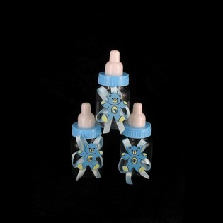 BIBER&Oacute;N DECORATIVO AZUL CON OSITO (12 uds.)