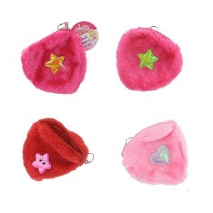 Monederos y Estuches de Peluche de Coraz&oacute;n (24 uds) | B2B Mayorista