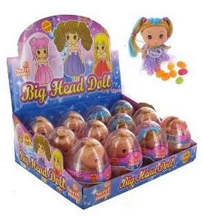 Figura con caramelos en huevo sorpresa (12 uds.)