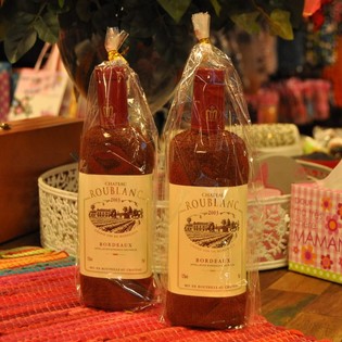 TOALLA CON FORMA DE BOTELLA DE VINO (3 uds.)