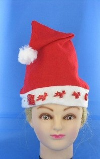 GORRO DE NAVIDAD con TRINEO LUMINOSO (12 ud)