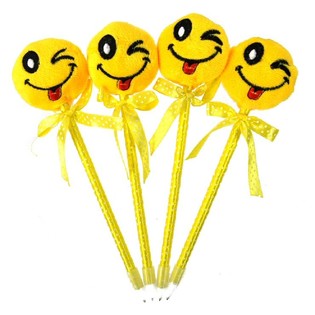 Bol&iacute;grafo de Peluche Smiley (12 uds.)