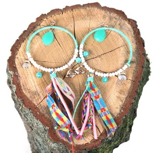 Pendientes de colores estilo Ibiza (1 ud.)