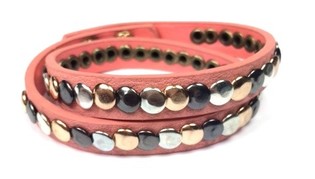 Pulsera Estilo Ibiza Color Salmón (1 ud.)