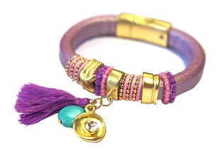 Pulsera Estilo Ibiza Morada (1 ud)