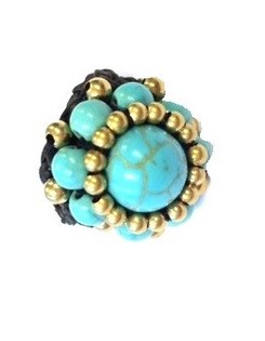 Anillo Estilo Ibiza con Piedra Turquesa | Joyería Boho