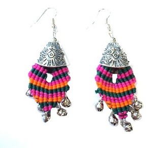 Pendientes de estilo Ibiza con cascabeles (1 ud.)