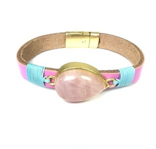 Pulsera Ibiza Violeta con Piedra (1 ud)