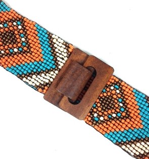Cinturón Ibiza Hecho a Mano Azteca Azul Menta (1 ud.)