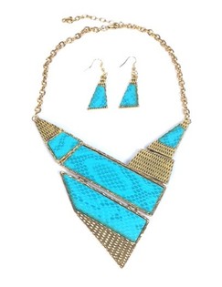 Collar y Pendientes Turquesa (1 ud)
