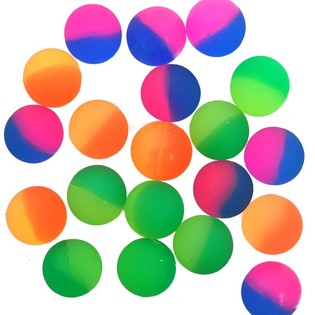 Pelotas saltarinas peque&ntilde;as en bote - 2,7 cm (144 uds.)