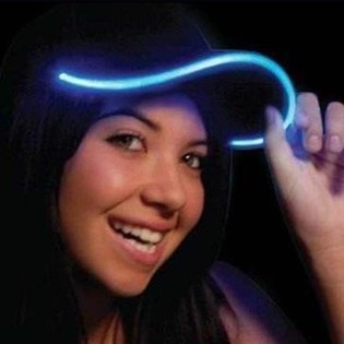 GORRA LED LUMINOSA / PARTY CAPS - COLOR: AZUL (6 uds.)