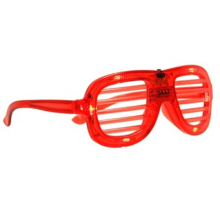 Gafas SHUTTER SHADES con Iluminación LED - Color: Rojo (12 uds.)