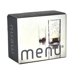 MENU - Portavelas con dise&ntilde;o esmerilado, juego de 2 (1 set)