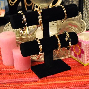 Expositor de pulseras de terciopelo de 2 rollos (3 uds.)