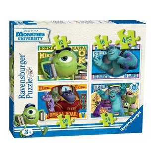 PUZZLES DISNEY PIXAR MONSTERS UNIVERSITY 4 EN 1 (6 uds.)