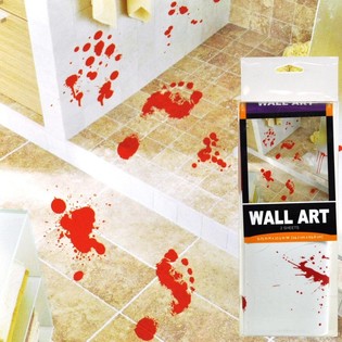 Pegatinas de Pared Huellas de Sangre Decoraci&oacute;n Halloween (2 ud.)