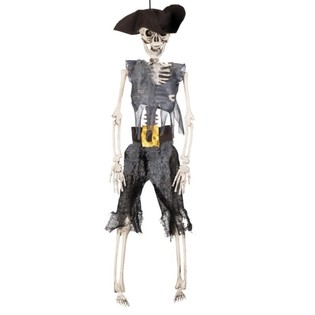 Esqueleto para colgar: Capit&aacute;n Pirata 40 cm (6 uds.)