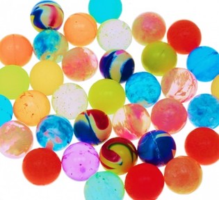 PELOTAS SALTARINAS SURTIDAS 2 CM (100 uds.)