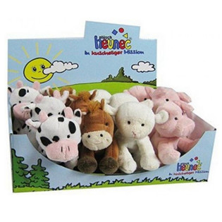 PELUCHES DE GRANJA DE LUJO, 4 MODELOS EN EXPOSITOR (12 uds.)