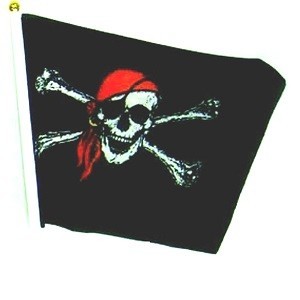 BANDERA PIRATA CON PALO (48 uds.)