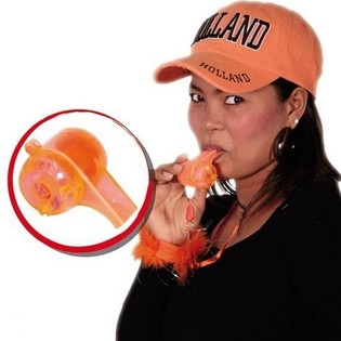 Silbato Naranja Grande con Luz en Expositor (24 uds)