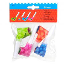 4 Matasuegras con Estampado Animal (Pack de 4)