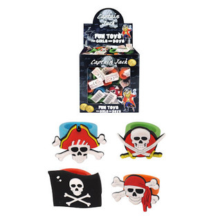 Anillos Infantiles Modelo: Piratas de Colores en Expositor (156 uds.)