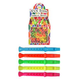 Silbatos de Colores para T&oacute;mbola en Expositor (60 uds.)