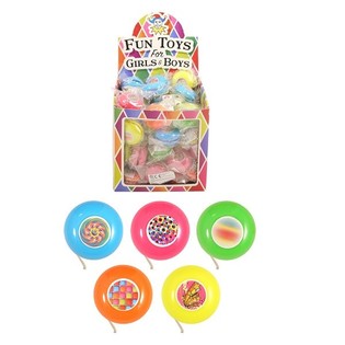 YO-YOS DE COLORES EN EXPOSITOR (72 ud.)