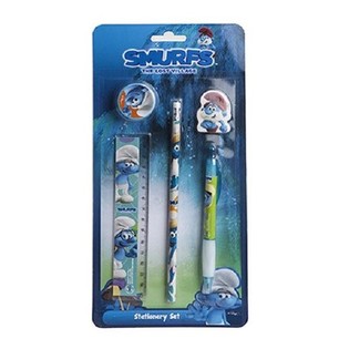 Set de Papeler&iacute;a Pitufos 5 Piezas (12 uds.)