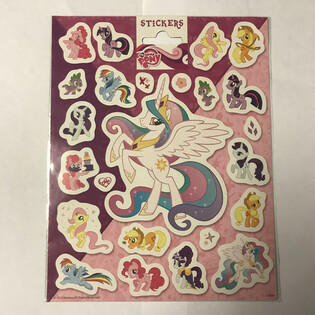 Hojas grandes de pegatinas My Little Pony, 20x16 cm (10 ud.)