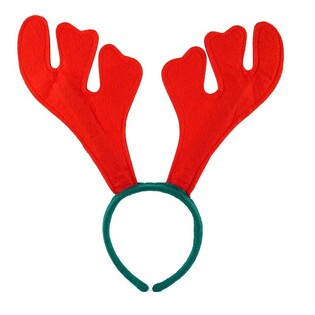 DIADEMA DE RENO DE NAVIDAD &ndash; Rojo / Verde (12 uds.)