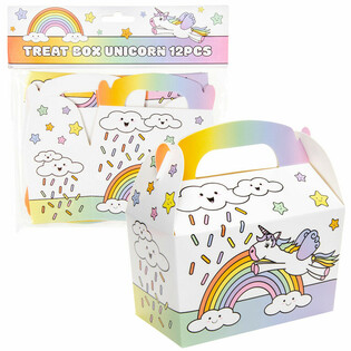 Cajitas de Regalo Unicornio / Cajitas para Chuches 12x12.5x6 cm (12 uds.)