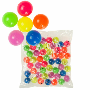 MIX PELOTAS SALTARINAS COLORES NE&Oacute;N &Oslash; 3,2 cm (50 uds)