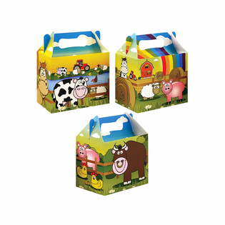 Caja de Men&uacute; Infantil Granja &ndash; 14 x 9,5 x 18 cm (12 uds.)