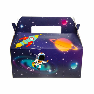 Cajas de Men&uacute; Infantil Espacio / Space - 22,5 x 12 x 9,5 cm (24 uds.)