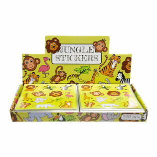 FUN STICKERS &ndash; MODELO: ANIMALES DE LA SELVA (120 uds.)