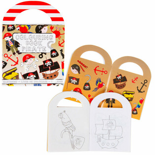 Mini Libretas de Colorear de Piratas con Pegatinas