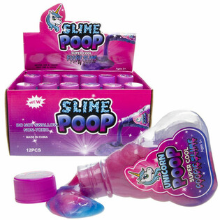 SLIME CACA DE UNICORNIO EN BOTELLA EN EXPOSITOR (12 uds.)