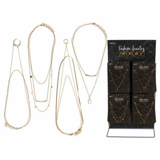**MEGA ECON&Oacute;MICO** EXPOSITOR COMPLETO DE BISUTER&Iacute;A - COLLARES (48 uds.)