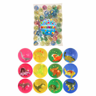 PELOTAS SALTARINAS 3D DINOSAURIO &Oslash;4,3CM (50 uds.)