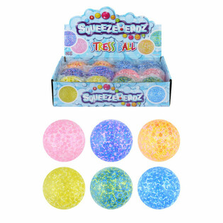 PELOTA ANTIESTR&Eacute;S SQUEEZE CON CUENTAS &Oslash;7CM EN DISPLAY (12 uds)