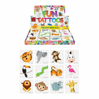 TATUAJES FUN - ANIMALES DE LA SELVA - EXPOSITOR (48x12 piezas)