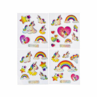 PEGATINAS DE PURPURINA - UNICORNIO (100 unidades)
